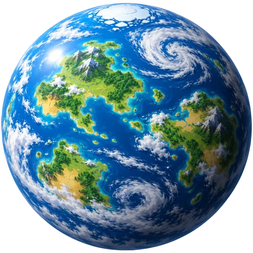 Halcyon, a blue world with green continents