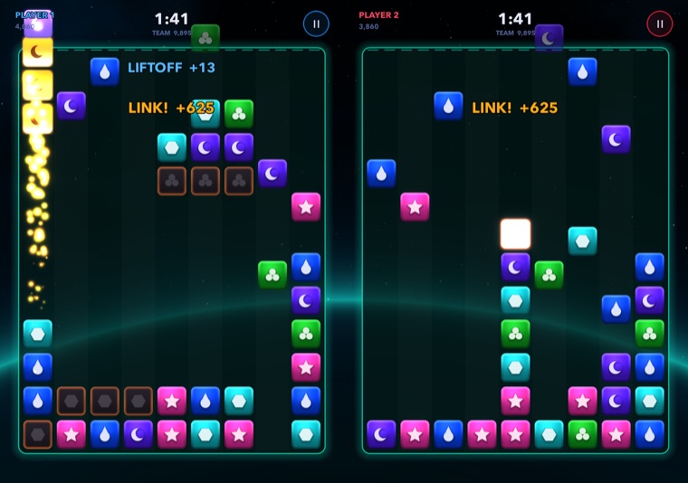 Team Time Attack: both players launch together and a LINK bonus appears