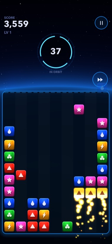 A matched row ignites under a stack